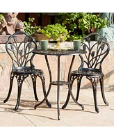 Copper Tulip Bistro Set - Table & 2 Chairs