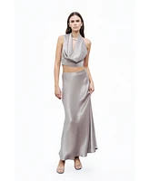 Nocturne Women's Backless Belted Blouse