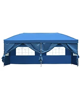 10x20 Pop-Up Canopy with Sidewalls (Blue) - Wheeled Bag