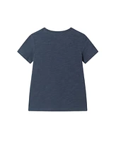 Andy & Evan Toddler Boys Toddler/Child Navy Slubbed Dino Pocket Tee