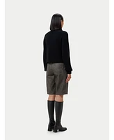 Gobi Cashmere Women's Cropped T-Neck Sweater