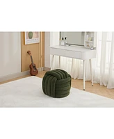 Modern Chenille Knot Ottoman: Stylish and Comfortable Seat