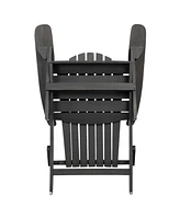 Rustic Acacia Wood Folding Adirondack Chair