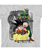 Dragon Ball Z Boys Goku Piccolo & Shenron Crew Neck Short Sleeve Athletic Heather T-shirt-xl