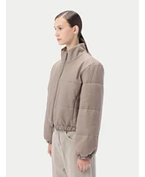 Gobi Cashmere Women's Cropped High-Neck Jacket