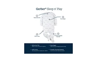 Gerber Baby Girls Sleep N' Play Pajamas, 4-pack