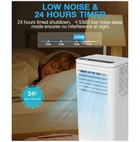 Cowsar Portable Air Conditioner, Btu for Room up to sq. ft, Portable Ac with Dehumidifier & Fan, 2 Fan Speeds, 24H Timer, Remote Control