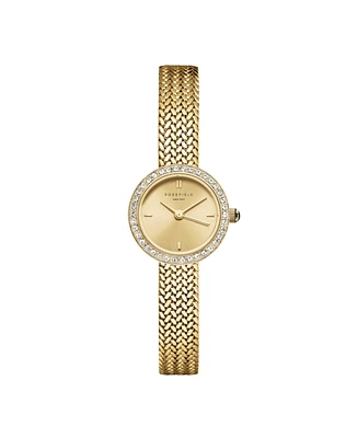 Rosefield Mini Small Edit Women's Gold Tone Stainless Steel Bracelet Watch 20.4mm