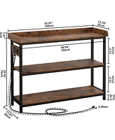 Console Table, Sofa Table with Power Outlet