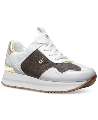 Michael Kors Women's Raina Lace-Up Trainer Running Sneakers
