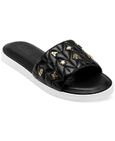 Karl Lagerfeld Paris Women's Carenza Studded Slide Sandals