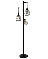 StyleCraft Home Collection 71.5" Madison Contemporary Three Pendant Steel Floor Lamp