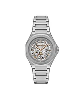 A|X Armani Exchange Women's Automatic Three-Hand Silver Stainless Steel Watch, 36mm