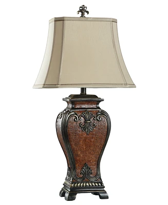 StyleCraft Home Collection 33.5" Dundee Faux Crocodile Poly Table Lamp