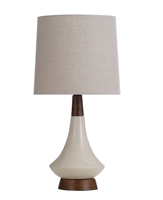 StyleCraft Home Collection 18.5" Mid Century Modern Ceramic Table Lamp