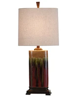 StyleCraft Home Collection 32" Tandoori Spice Arabic Ceramic Table Lamp