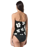 Vince Camuto Womens Floral Print Tankini Top High Waist Bottoms
