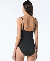 Vince Camuto Women's Colorblocked Cutout One-Piece Swimsuit
