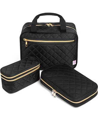 Ms. Jetsetter Travel Trio (3 Pieces) with Jewelry Case, Makeup and Toiletry Bag | Accessories
