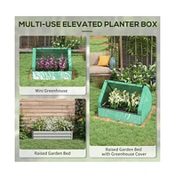 Green and Silver Mini Greenhouse – Stylish Compact Solution for Indoor and Outdoor Gardening