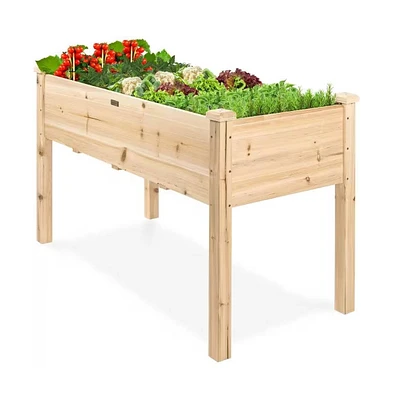 Outdoor Fir Wood Raised Garden Bed Planter Box