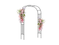 Outdoor Metal Garden Arch Trellis for Climbing Plants Grape Vine Flower