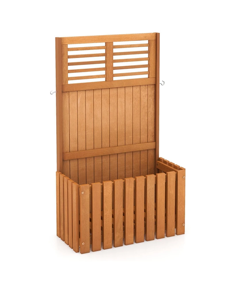 Raised Garden Bed with Privacy Screen Secure and Stylish Outdoor Gardening Solution
