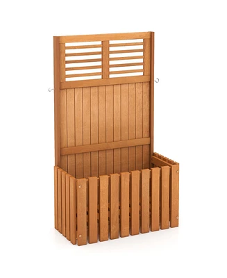 Raised Garden Bed with Privacy Screen Secure and Stylish Outdoor Gardening Solution