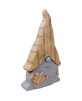 Basil the Gardening Gnome Statue Decor - Hand-Painted Sculpture for Patio, Lawn, Garden and Indoor Living Spaces - 18.25-Inch