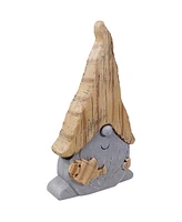 Basil the Gardening Gnome Statue Decor - Hand-Painted Sculpture for Patio, Lawn, Garden and Indoor Living Spaces - 18.25-Inch