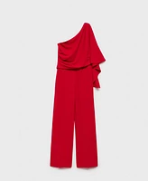 Mango Women's Asymmetrical Flared Sleeve Jumpsuit