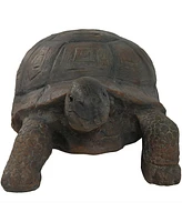 Poly-Concrete Tortoise Garden Statue - Indoor or Outdoor Use - Todd - 30" W