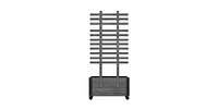 Modern Farmhouse Wooden Raised Garden Bed Planter on Wheels with Trellis for Outdoor Gardening