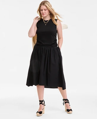 On 34th Women's Drop-Waist Midi Skirt, Exclusively at Macy's