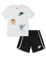 Nike Toddler Kids Just Believe T-Shirt & Shorts, 2 Piece Set