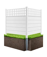 Air Conditioner Fence Panels with Metal Ground Stakes
