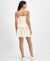 And Now This Women's Gingham Cotton Ruffled Mini Dress, Exclusively at Macy's
