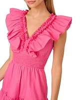 Adrianna by Papell Women's Ruffled Cotton Fit & Flare Dress