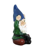 Sage the Yoga Garden Gnome Statue - Outdoor, Lawn and Garden Decoration Sculpture - Contemporary Design - Durable Resin Construction - 11-Inch