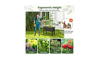 Elevated Garden Bed Flowerpot Sturdy Wooden Planter for Easy Planting and Growth