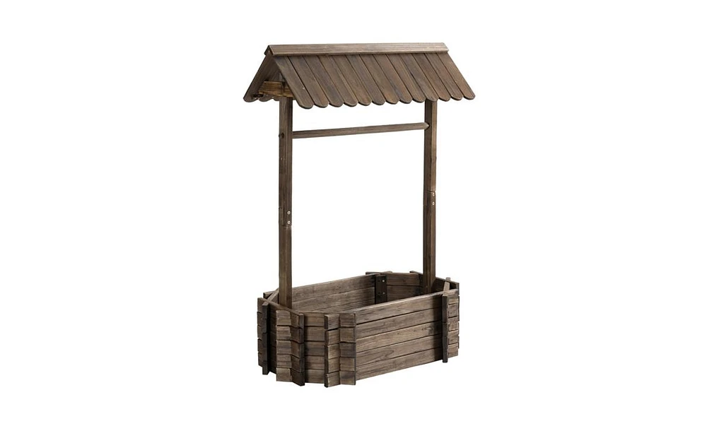 Wooden Planter and Flower Shelf for Indoor and Outdoor Use