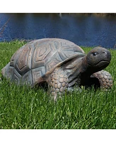 Poly-Concrete Tortoise Garden Statue - Indoor or Outdoor Use - Tanya - 20" W