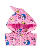 Baby Shark Toddler Girls Pinkfong Shark Zip Up Fleece Vest T-Shirt and Pants 3 Piece Outfit Set
