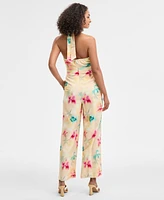 Bar Iii Women's Printed Halter Jumpsuit, Exclusively at Macy's