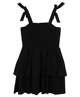 Rare Editions Big Girls Clip-Dot Shadow Strip Dress