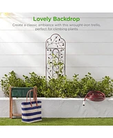 Outdoor Iron Garden Trellis for Climbing Plants and Garden Support