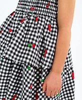 Rare Editions Toddler and Little Girls Cherry Gingham Dress