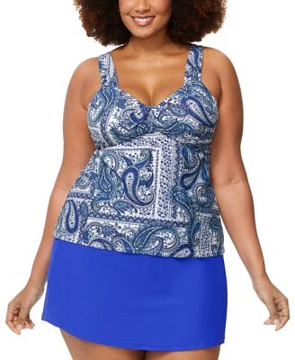 Raisins Curve Trendy Plus Size Rimini Tankini Top Bravo Swim Skirt