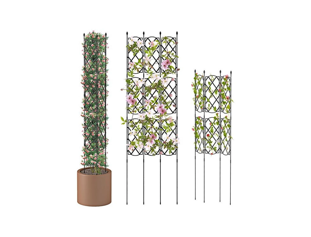 3-Pack Outdoor Plant Support Frame for Raised Garden Bed