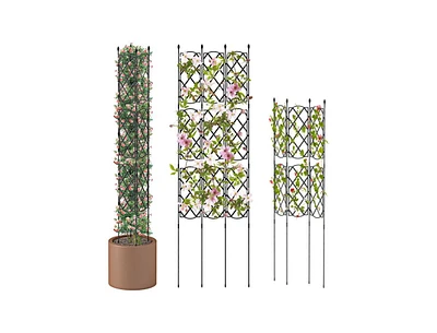 3-Pack Outdoor Plant Support Frame for Raised Garden Bed